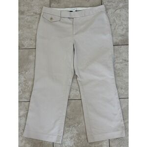 Bananas Republic Martin Stretch Flat Front Capris Flared Leg Size 10‎